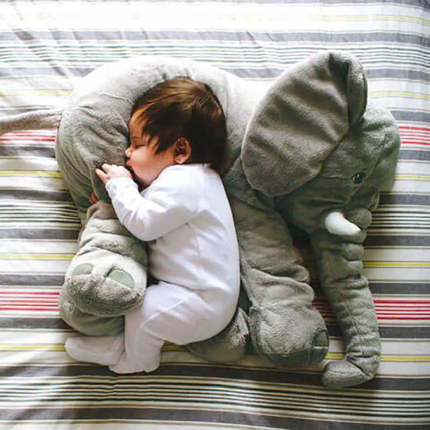 Baby Elephant Pillow - Grey