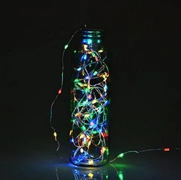 Battery Operated 5M Battery Powered LED  Decorative String Fairy Lights (100) - Multi Coloured