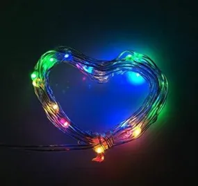 Battery Operated 5M Battery Powered LED  Decorative String Fairy Lights (100) - Multi Coloured