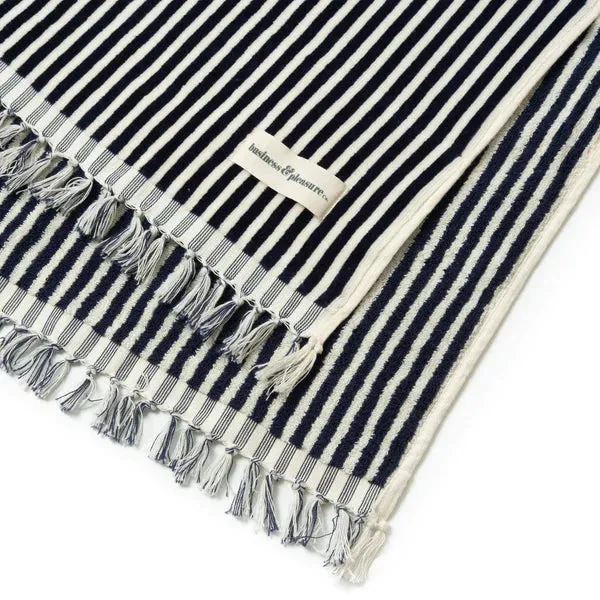 Beach Towel Navy Stripe