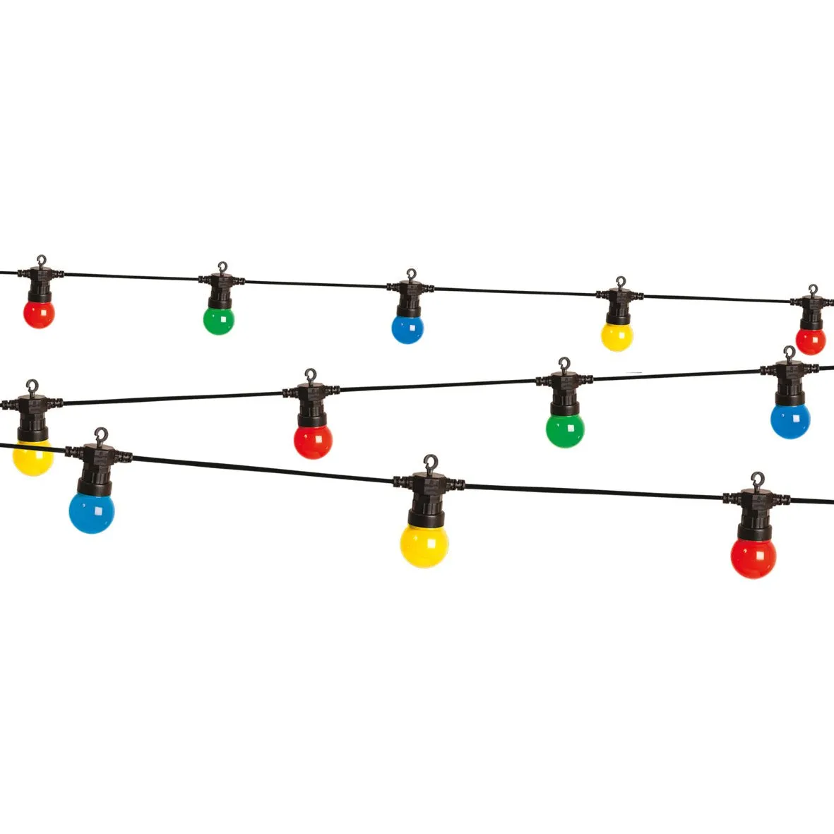 Benross 73390 20 Retro Style LED Festoon String Lights Connectable Indoor Outdoor Multi-Coloured 5m