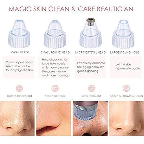 Blackhead Remover Derma suction Pore Vacuum Electric Pimple Extractor Skin Care Facial Pore Minimize Cleaning Tool