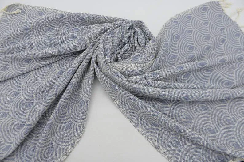 Blue Waves 100% Cotton Towel