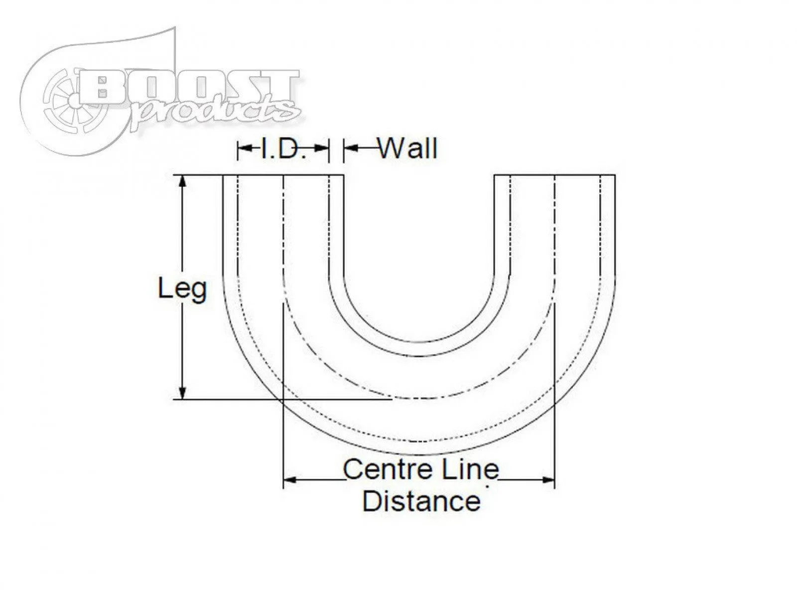 BOOST Products Silicone Elbow 180 Degrees, 32mm (1-1/4") ID, Black