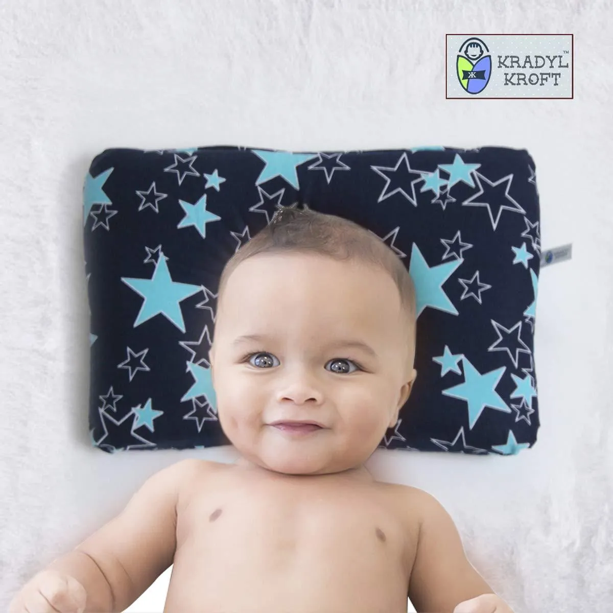 Born Star Navy New Born Pillow | Baby Pillow | Head Shaping Pillow