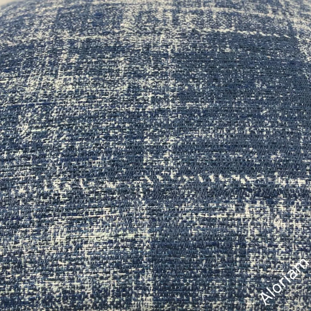 Breslin Blue White Textured Pillow Cover