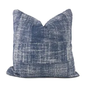 Breslin Blue White Textured Pillow Cover