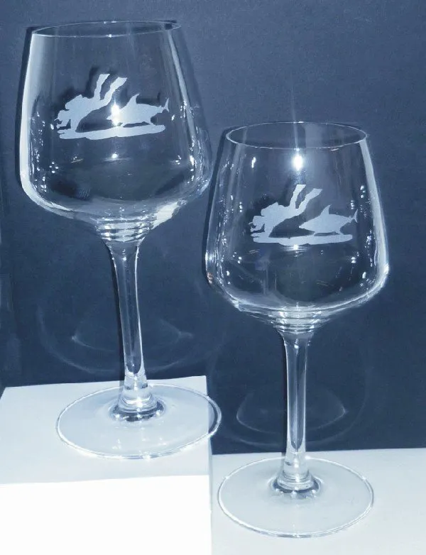 Brittany Spaniel Wine Glasses