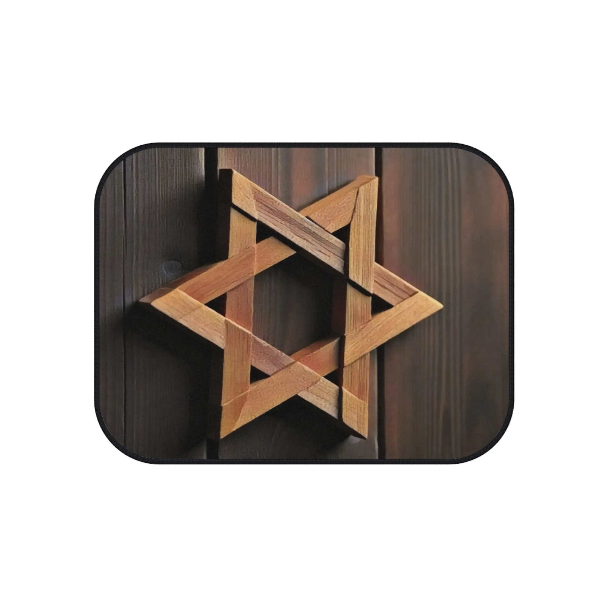 Car Mats (Set of 4) - Wooden Star of David