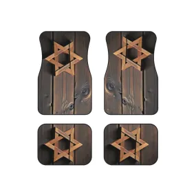 Car Mats (Set of 4) - Wooden Star of David