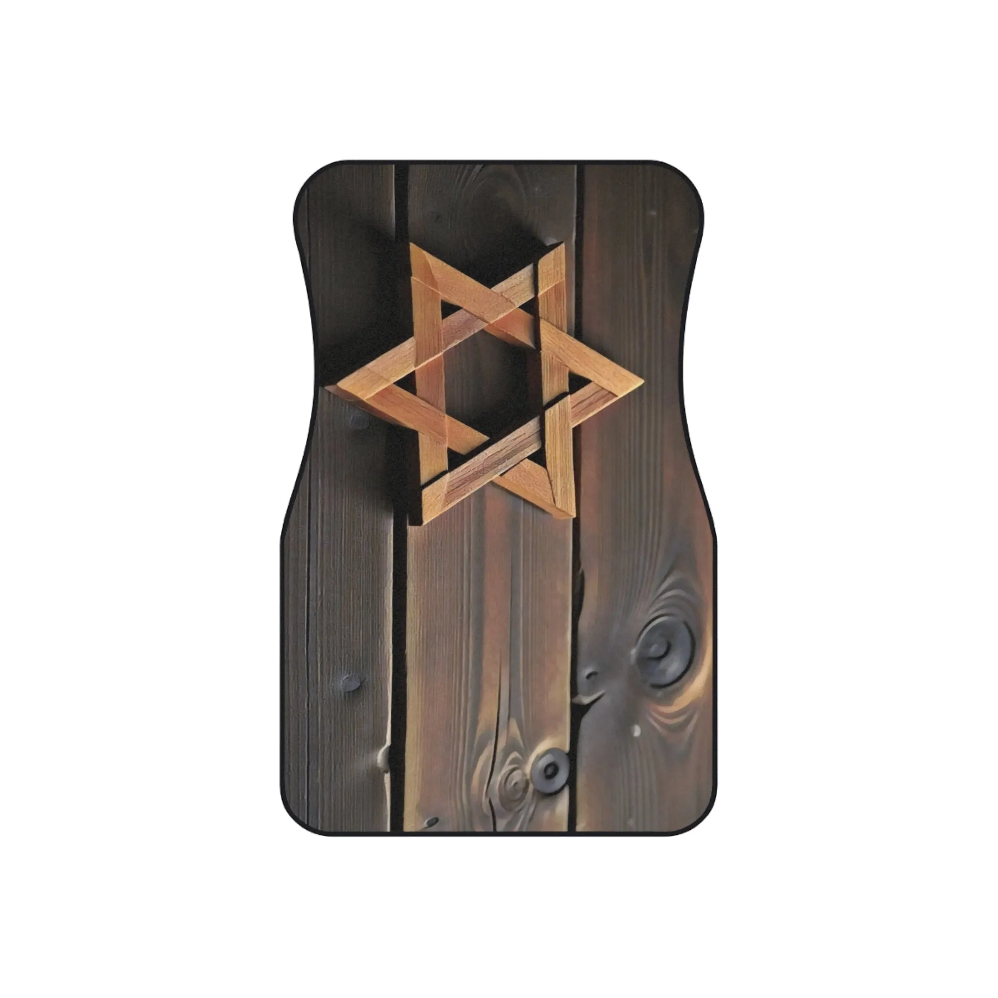 Car Mats (Set of 4) - Wooden Star of David