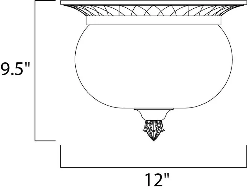 Carriage House DC 9.5" 2 Light Outdoor Flush Mount in Oriental Bronze