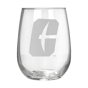 Charlotte 49ers 17 oz. Stemless Wine Glass