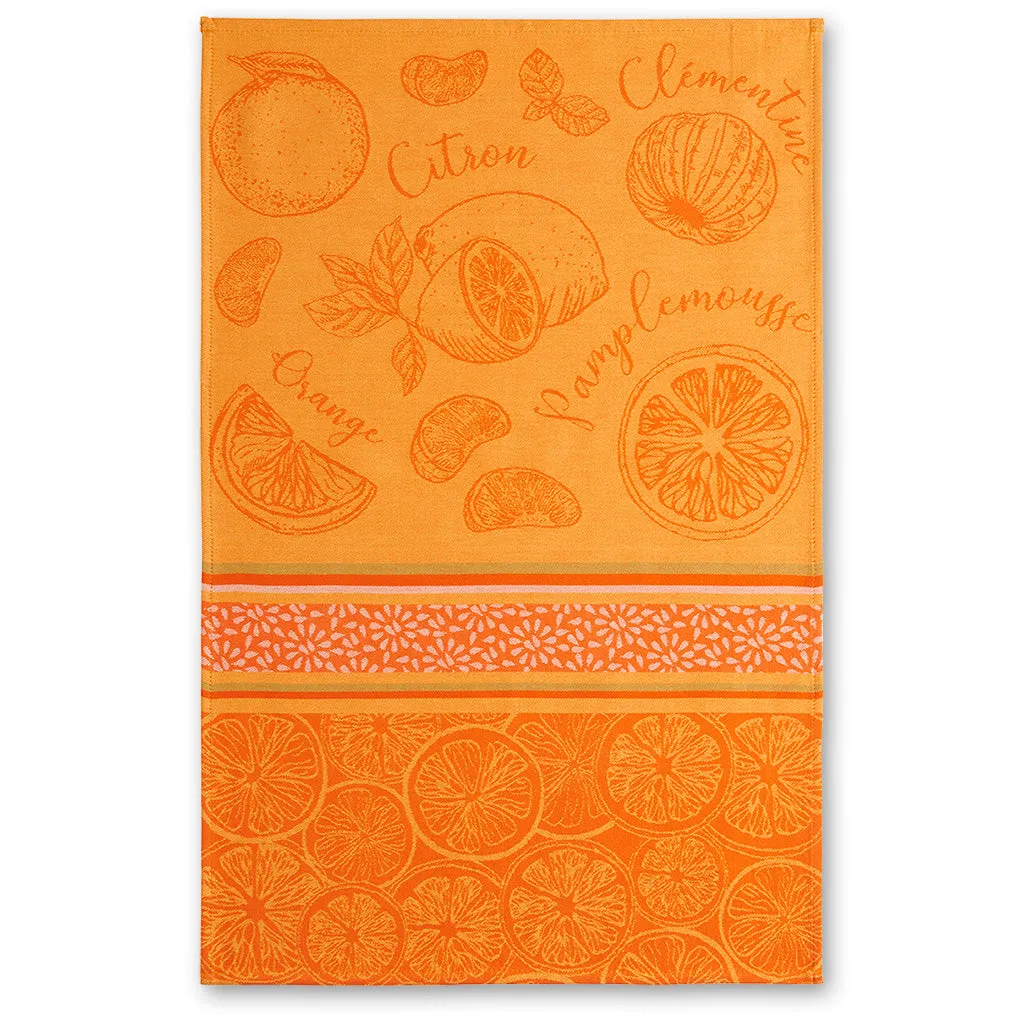 Citrus (Agrumes) French Jacquard Dish Towel by Coucke