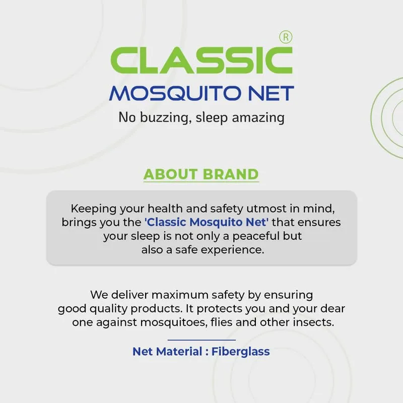 Classic Mosquito Net for Windows | Pre Stitched (Size-90X90 cms/2.95 * 2.95 Ft/35.4 * 35.4 Inches Color-Cream) | Premium 120GSM Fiberglass Net with Self Adhesive Hook Tape