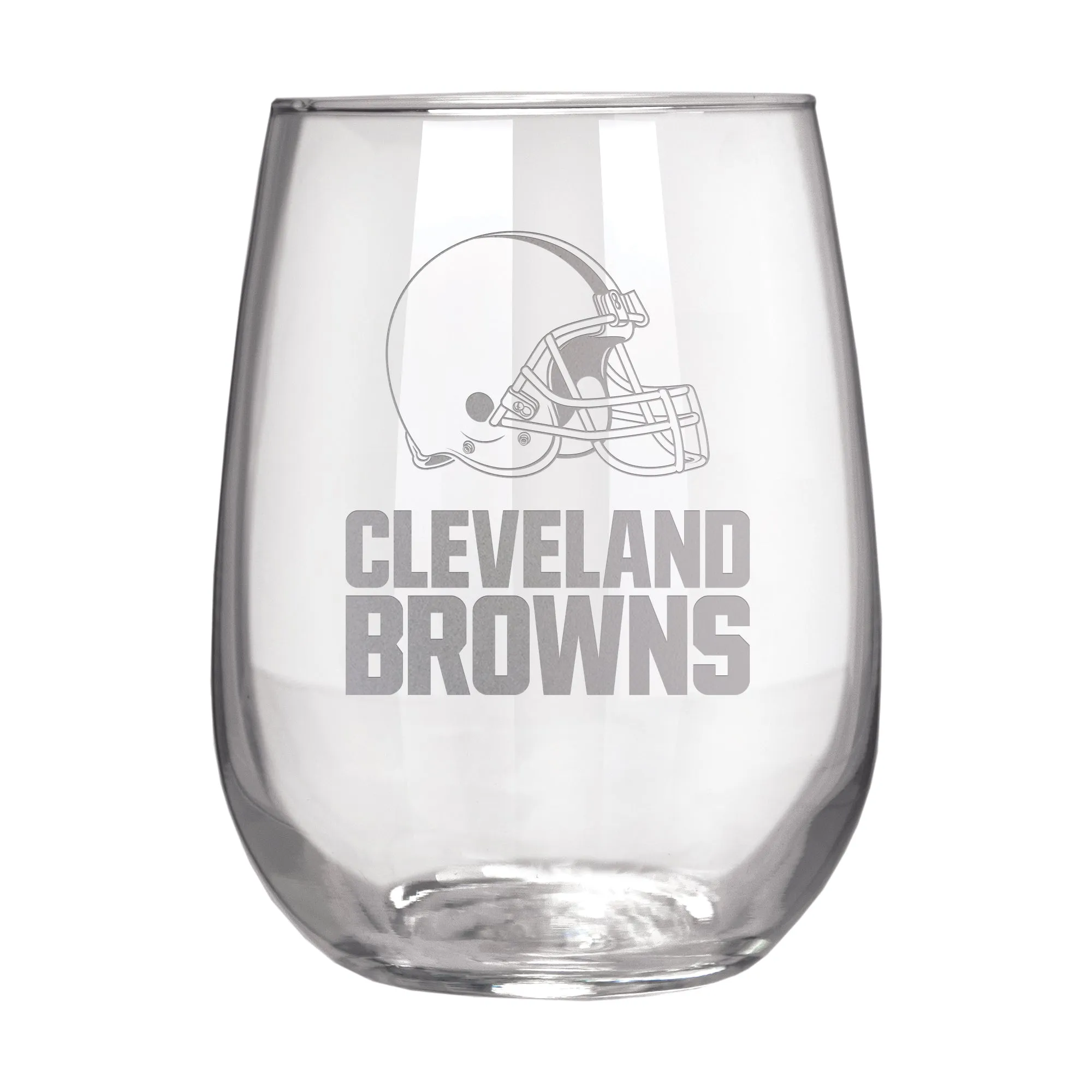 Cleveland Browns 17 oz. Stemless Wine Glass