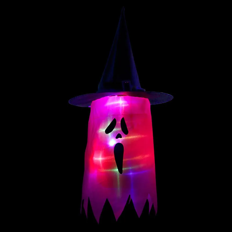 Cloth Art Ghost Lantern String Light Halloween Decoration