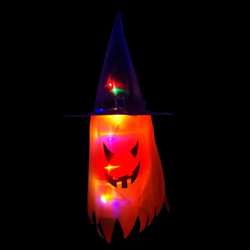 Cloth Art Ghost Lantern String Light Halloween Decoration