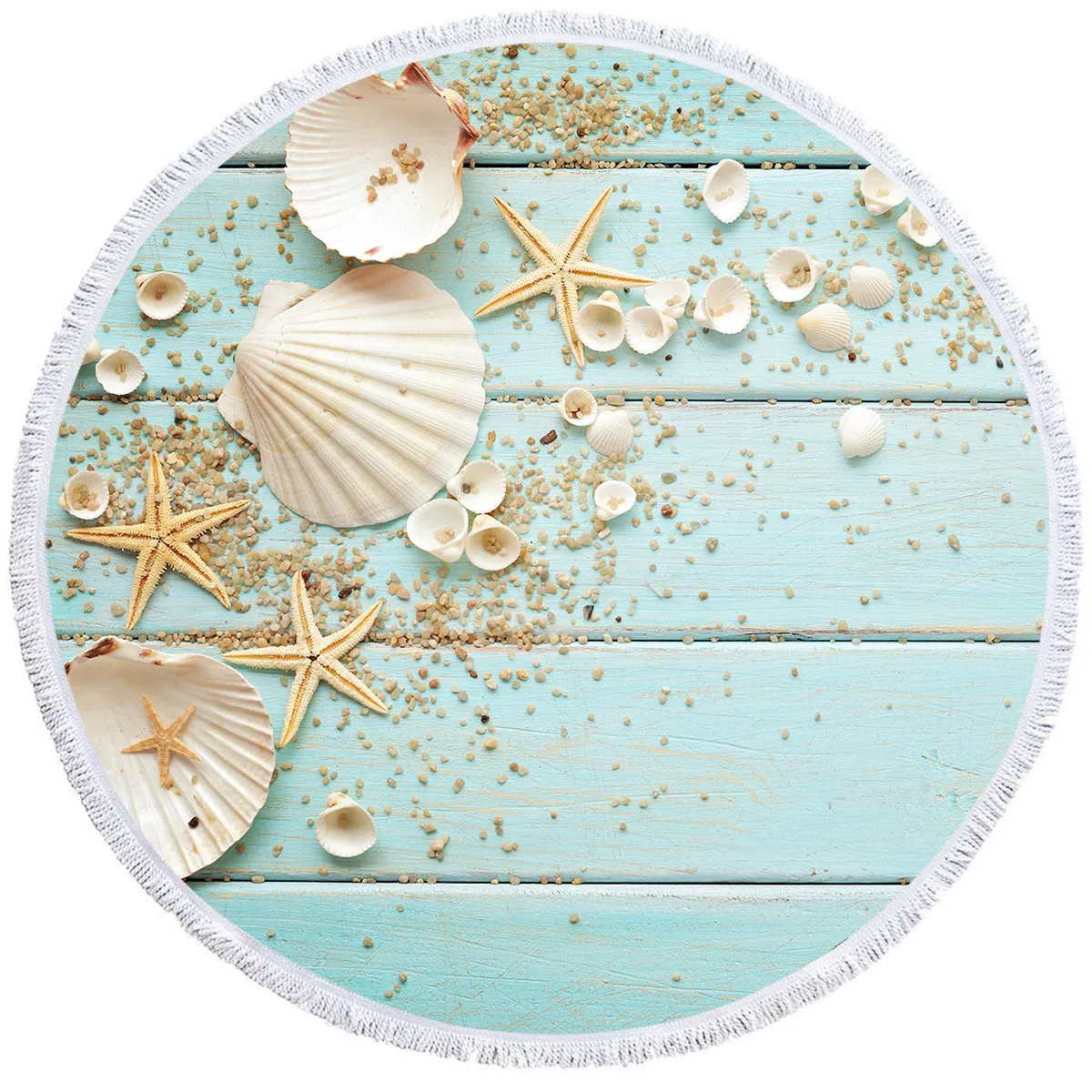 Coastal Round Beach Towel