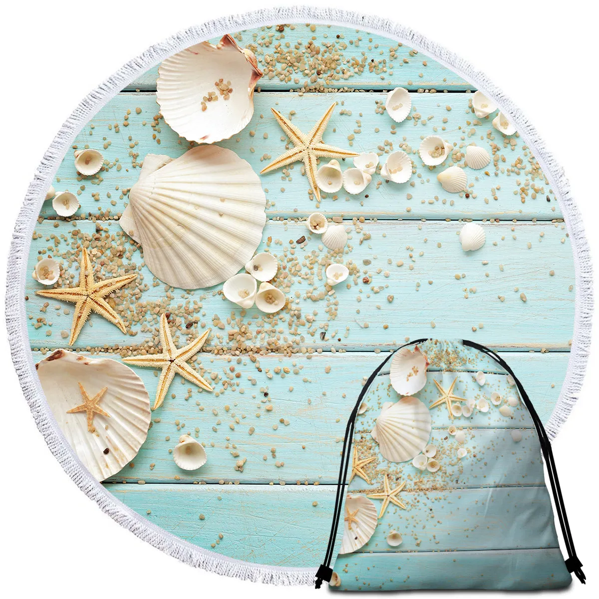 Coastal Round Beach Towel