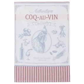 Coq au Vin French Jacquard Dish Towel by Coucke