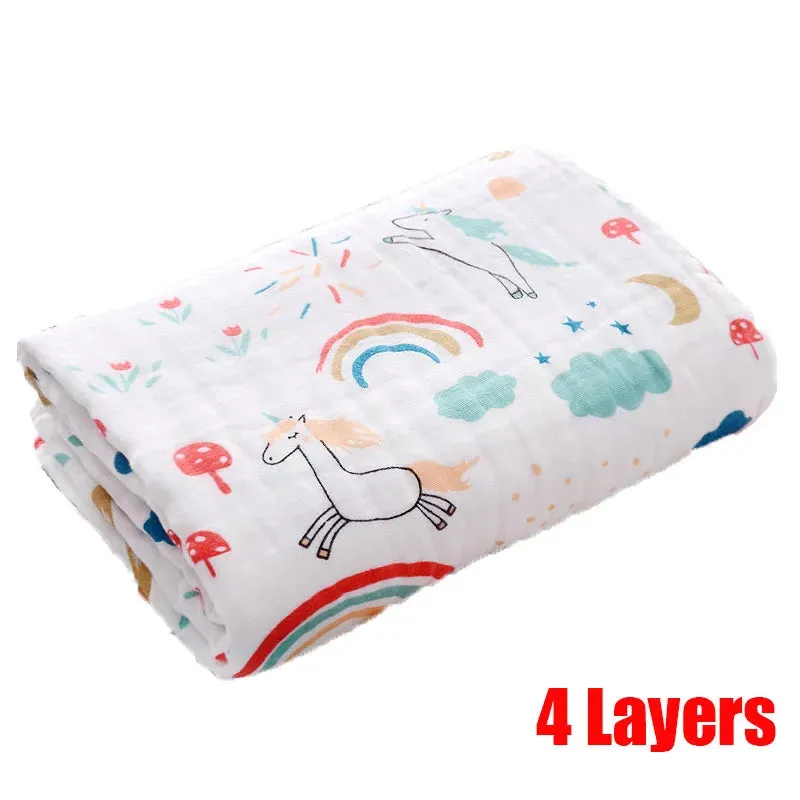 Cotton Baby Bath Towel Boys Girls Towel Blanket For Newborn Baby Bathrobe 6 Layers Gauze Washcloth Infant Swaddle