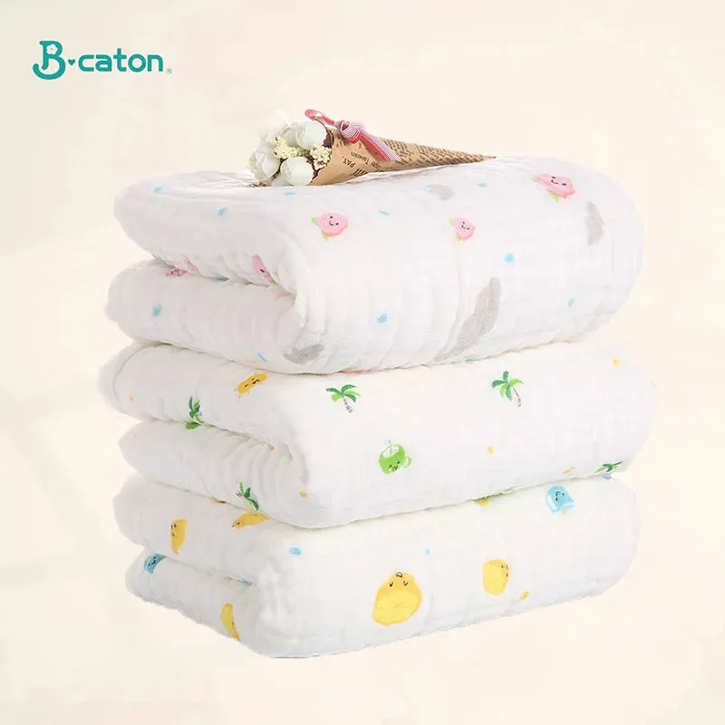 Cotton Baby Bath Towel Boys Girls Towel Blanket For Newborn Baby Bathrobe 6 Layers Gauze Washcloth Infant Swaddle