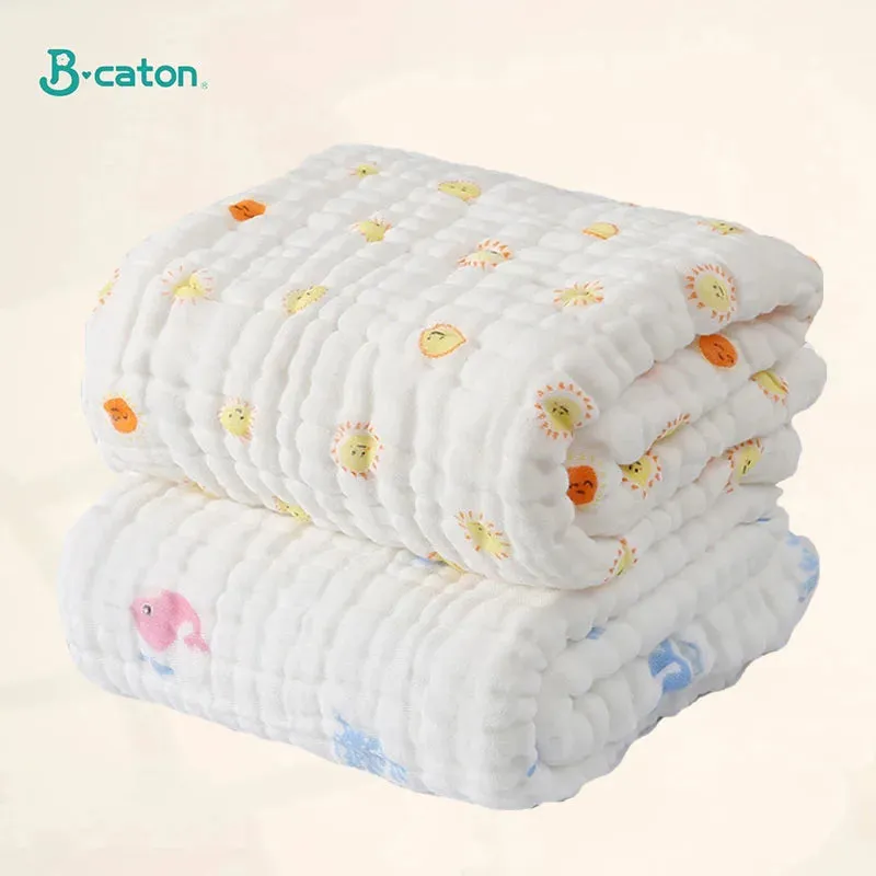 Cotton Baby Bath Towel Boys Girls Towel Blanket For Newborn Baby Bathrobe 6 Layers Gauze Washcloth Infant Swaddle