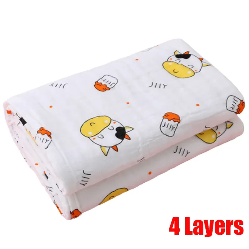 Cotton Baby Bath Towel Boys Girls Towel Blanket For Newborn Baby Bathrobe 6 Layers Gauze Washcloth Infant Swaddle