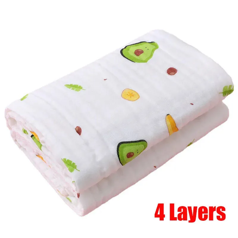 Cotton Baby Bath Towel Boys Girls Towel Blanket For Newborn Baby Bathrobe 6 Layers Gauze Washcloth Infant Swaddle