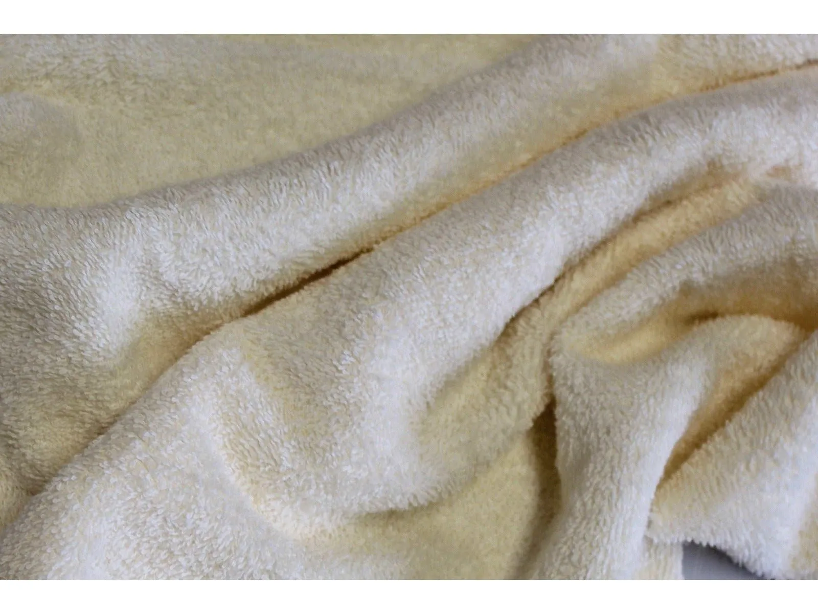 CREAM - Pure Cotton Thick LUXURY TOWELLING Fabric - 400 gsm - By Truly Sumptuous