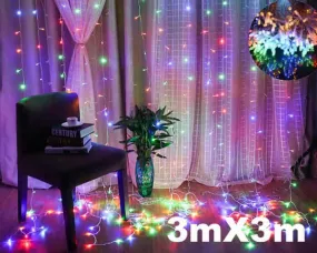 Curtain Lights 3*3m RGB Color