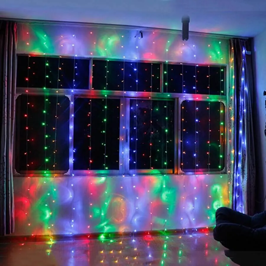 Curtain Lights 3*3m RGB Color