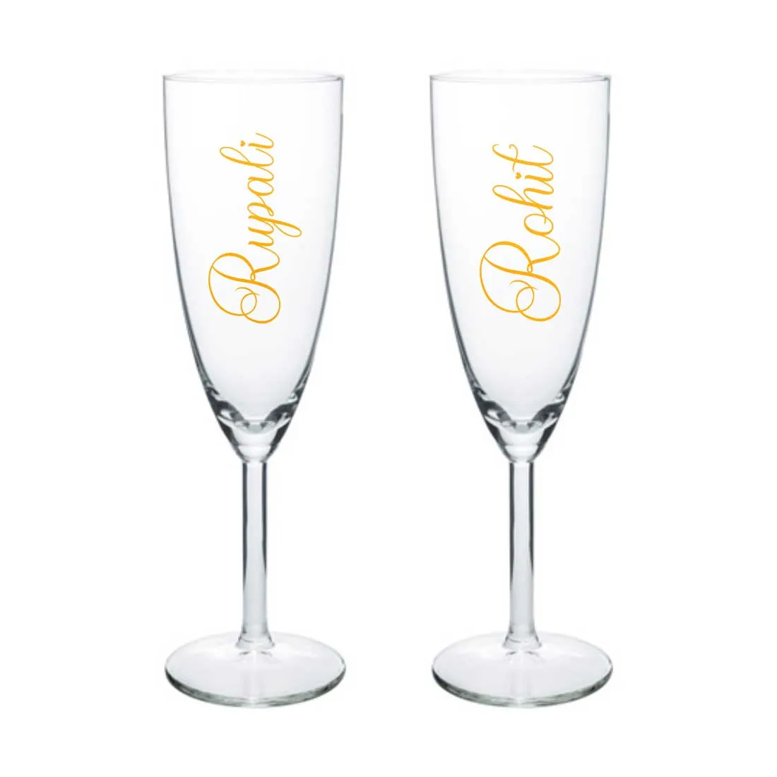 Customized Champagne Glasses With Name Anniversary Gift For Wife - Add Name