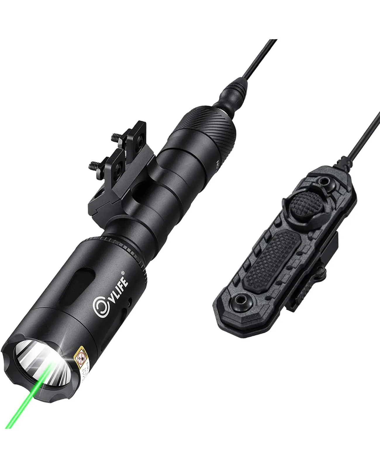 CVLIFE 1680 Lumens Laser Light Combo Tactical Flashlight