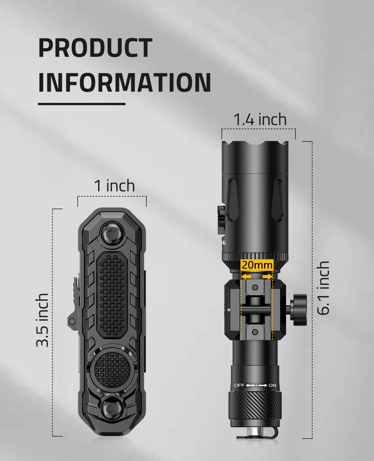 CVLIFE Rifle Light Green Laser Light Combo 1000 Lumens Tactical Flashlight - Global