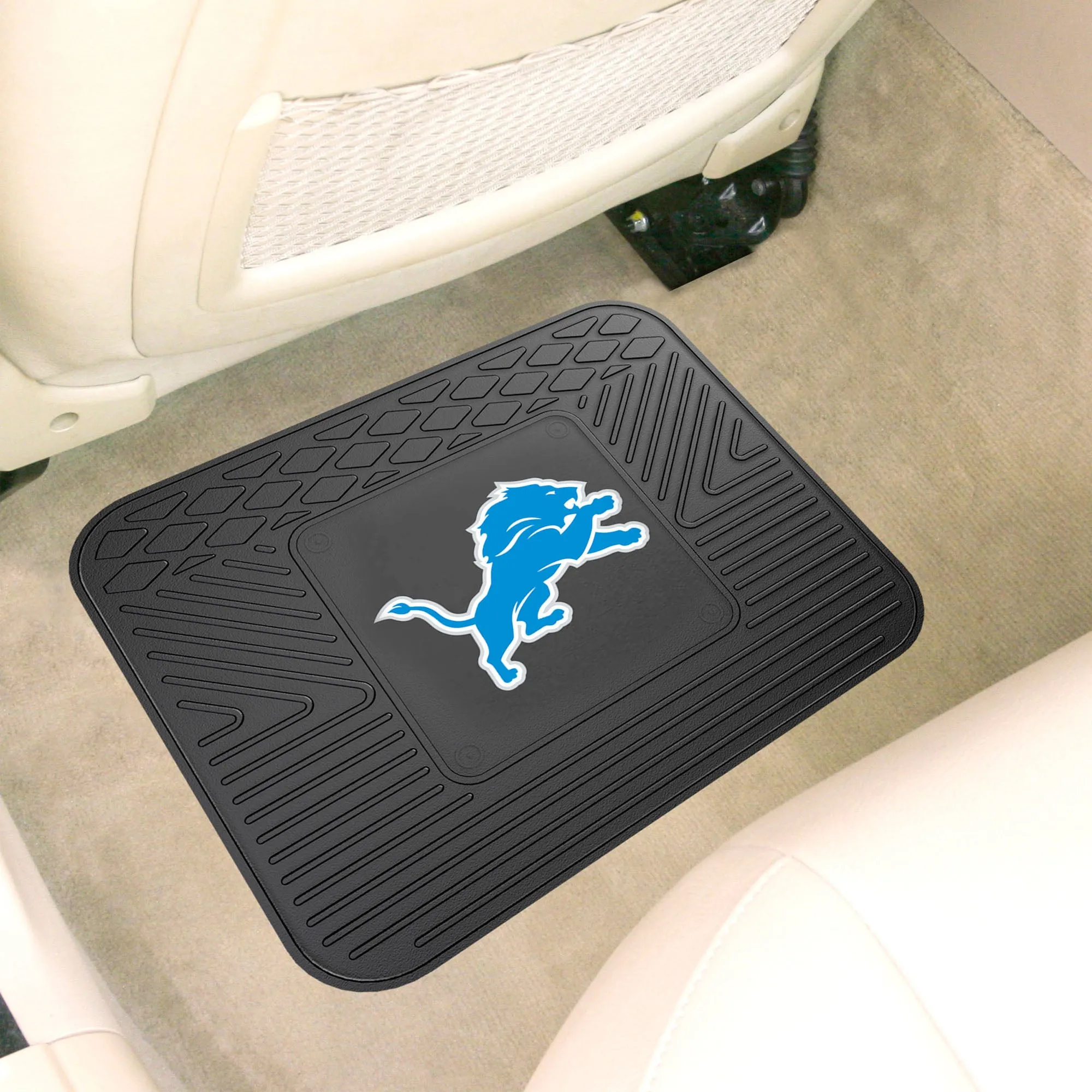 Detroit Lions Back Seat Car Utility Mat - 14in. x 17in.