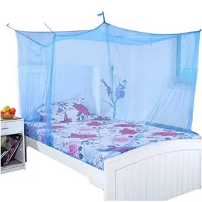 Divyanshi Mosquito Net || Blue Rectangular Fine Mesh Mosquito Net for Single Bed/Double Bed, 3x6.5 Insect Protection Repellent, Perfect for Indoors and Outdoors