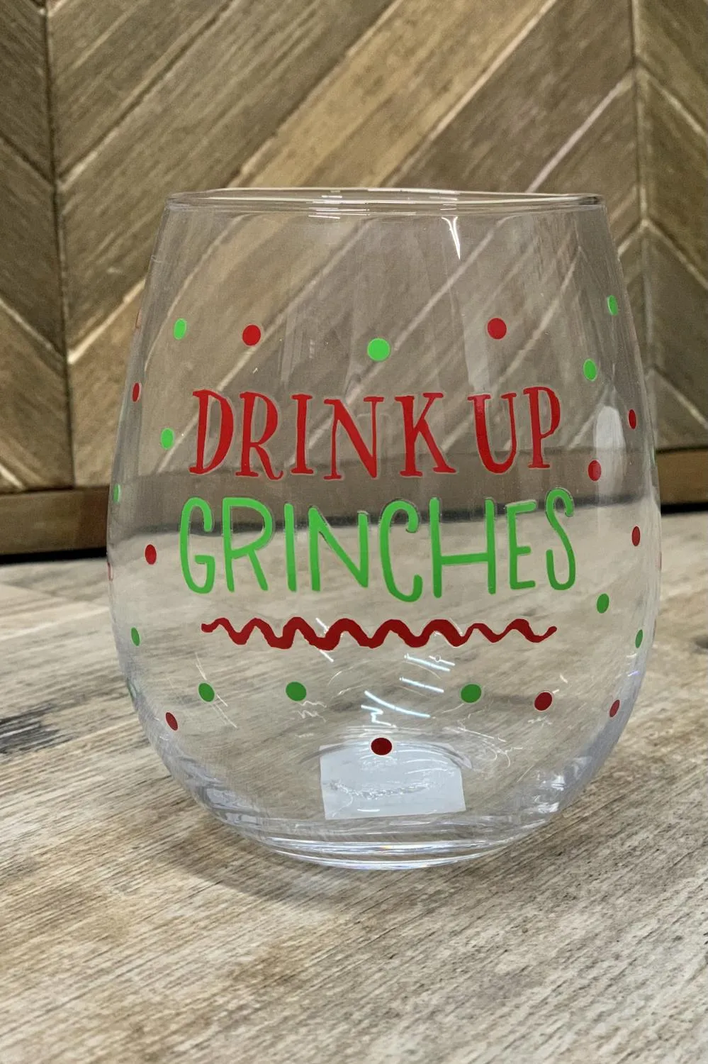 Drink Up Wine Glass