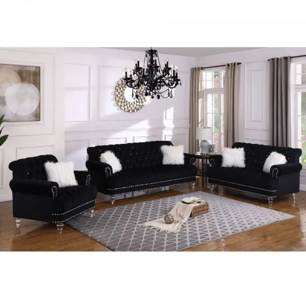 DUBAI BLACK SOFA LOVESEAT