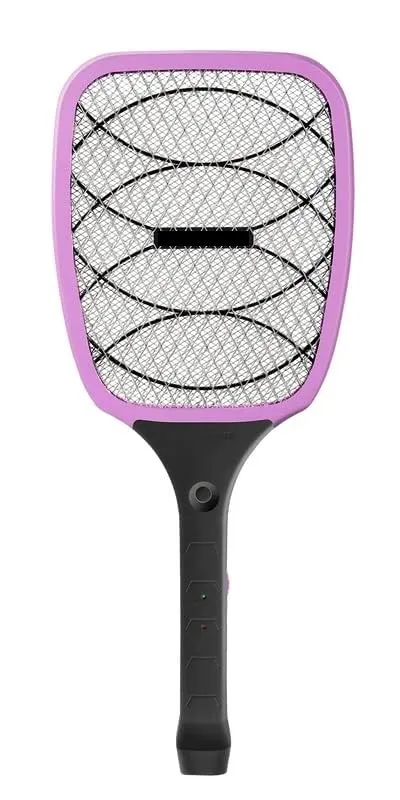 Electric Mosquito Killer with Dual Safety Button, 3 Layer Protection Net, and Long Battery Life Insect, Housefly, Roaches, Bugs Swatter Killer Racket (Square Shaped)