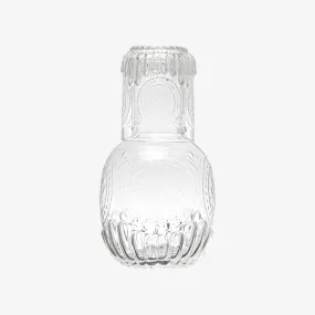 Emily Embossed Glass Carafe and Cup Set