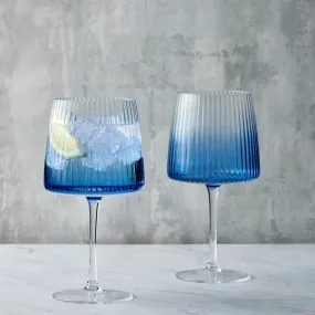 Empire Blue Gin Glasses Set of 2