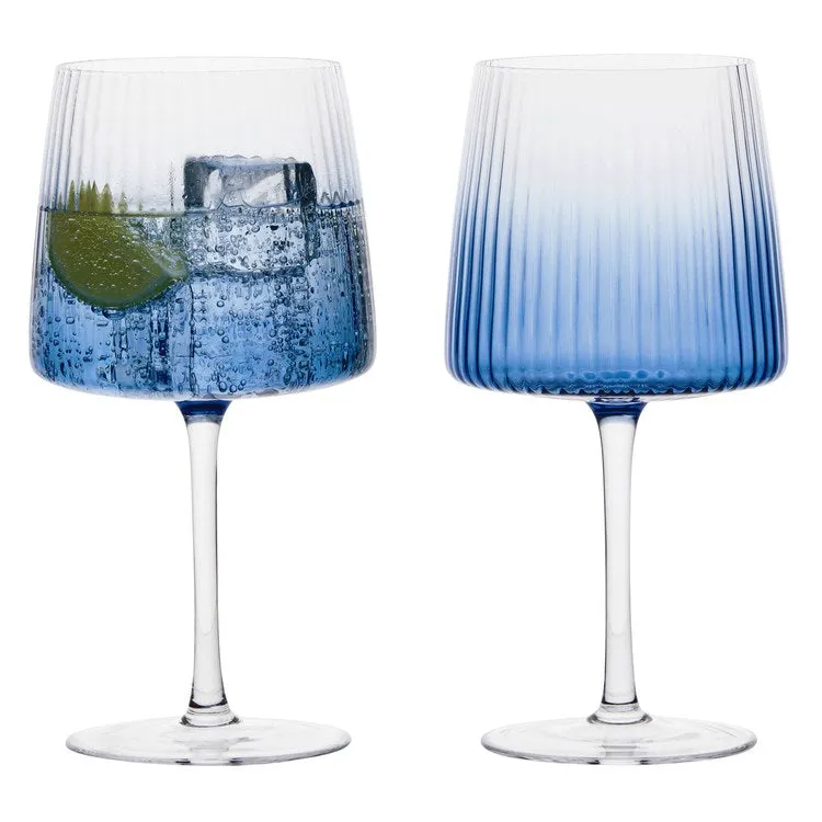 Empire Blue Gin Glasses Set of 2