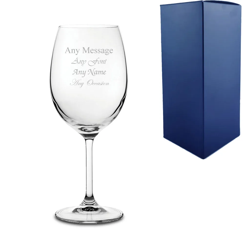 Engraved 15.5oz Sidera Wine Glass with Gift Box