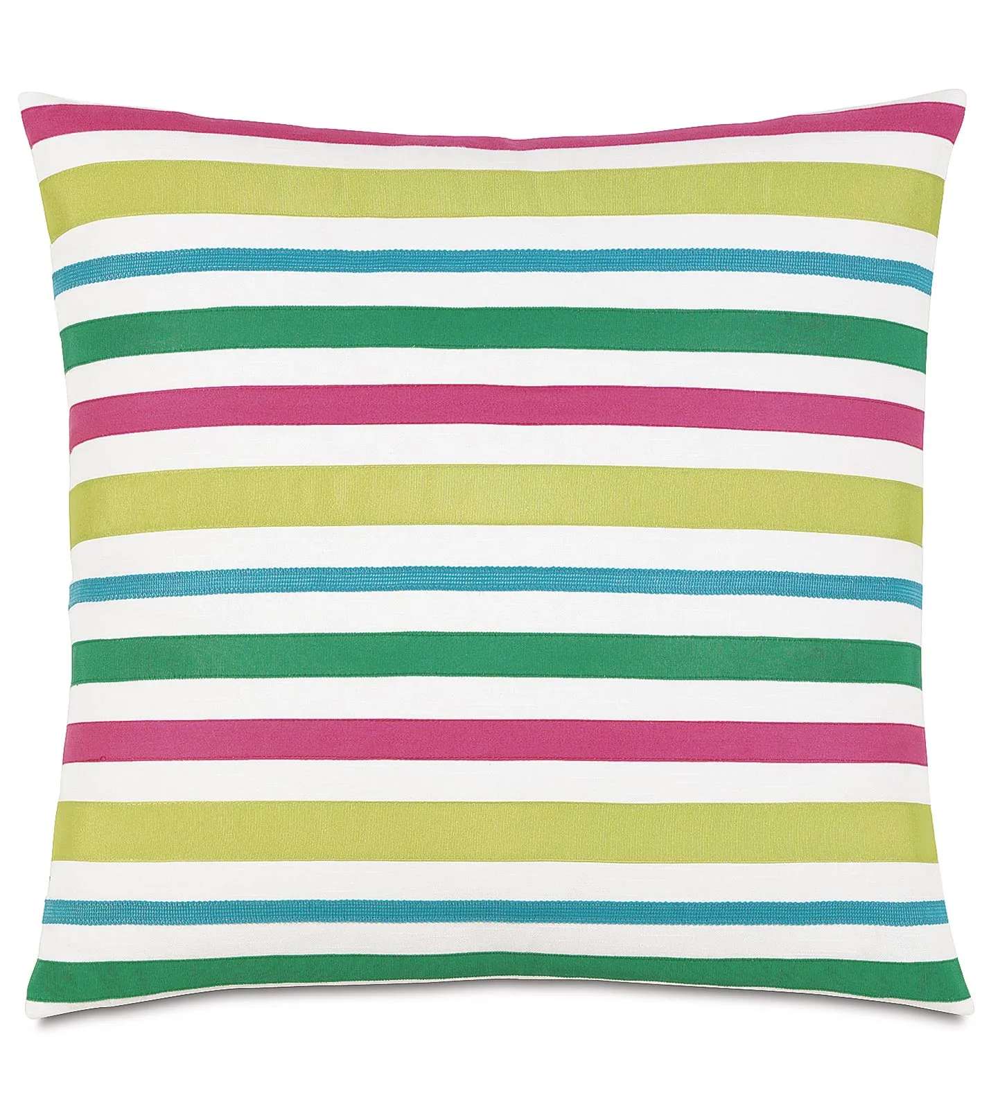 Epic Alex Ribbon in Primary Throw Pillow Cover 24x24