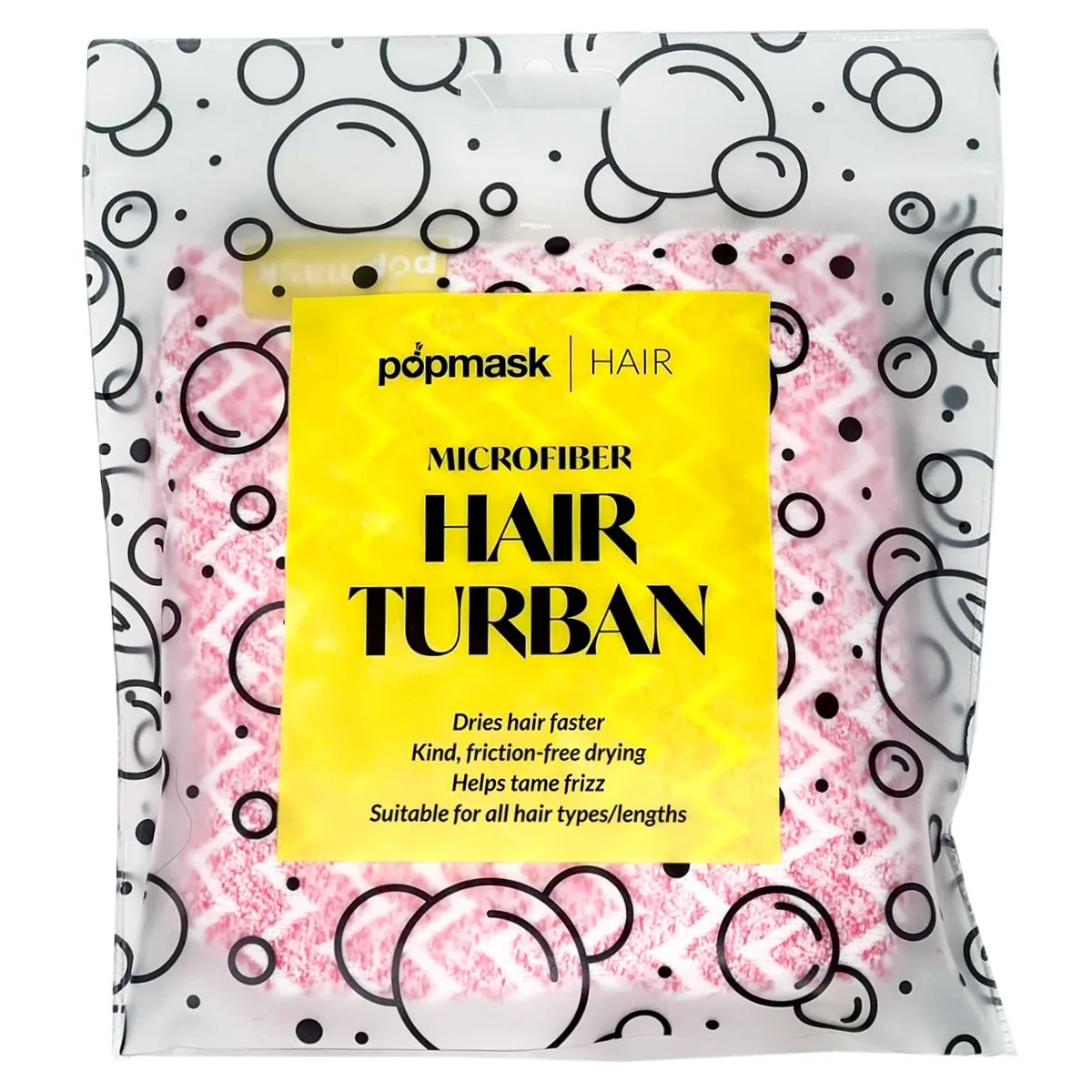 Fast-Drying Microfibre Hair Towel Pink – Perfect for Healthy, Frizz-Free Hair