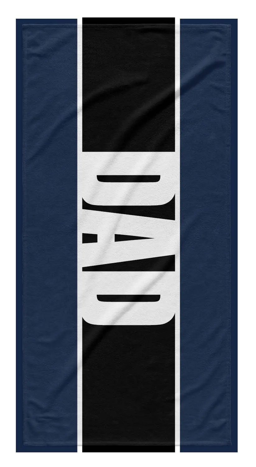 FATHER'S DAY PERSONALIZED BOLD STRIPE  PREMIUM TOWEL