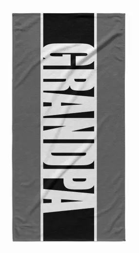 FATHER'S DAY PERSONALIZED BOLD STRIPE  PREMIUM TOWEL