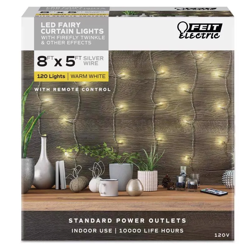 Feit String Lights LED String Lights Warm White 5 ft. 120 lights